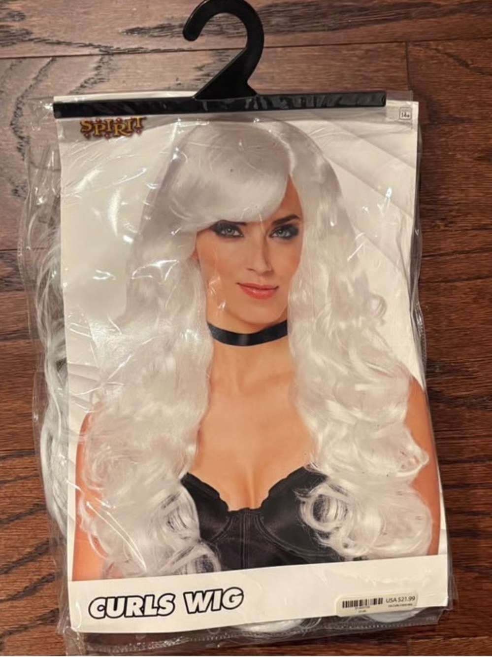 Spirit White Long Curly Wig with Bangs
